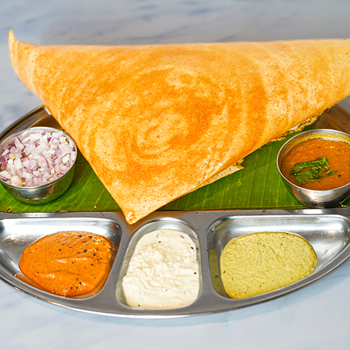 Onion masala dosa